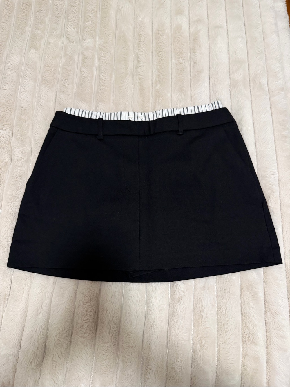 Zara black skort double waist boxer style